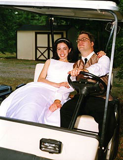 Me and Terri on the golf cart